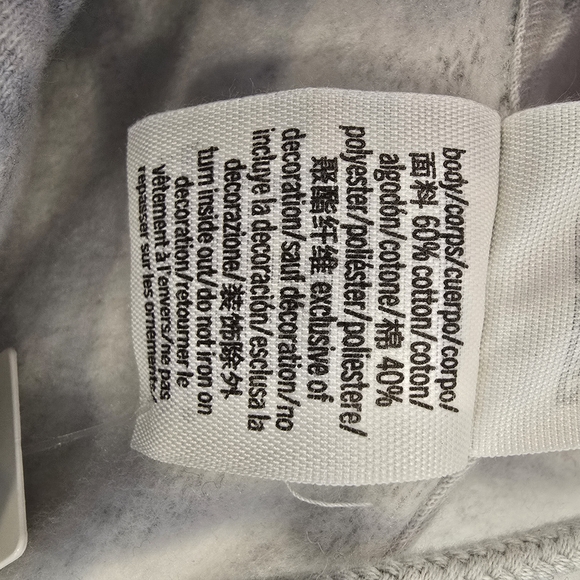 PINK Victoria's Secret Light Gray Hoodie With Rhinestones Size Xxl Nwt - Picture 8 of 8